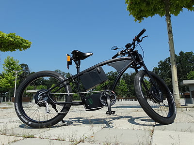 自転車, ebike, 公園, 電動自転車