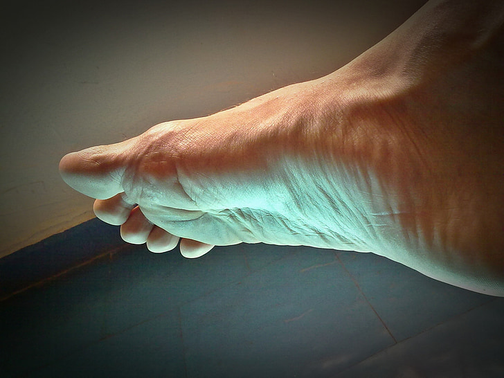 pēda, pirksti, kājām, pirkstu