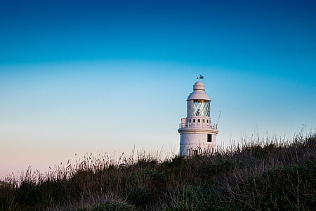 Lighthouse, more, Costa, Sky, Port, Gibraltár, modrá