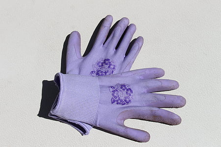 gardening gloves, purple, gloves, work, gardening, finger, hand