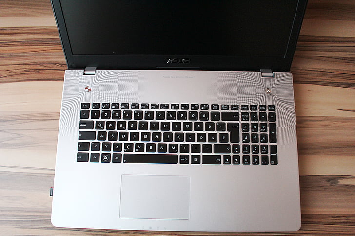 laptop, klávesnica, kľúče, datailaufnahme, počítač, Technológia, Počítačová klávesnica