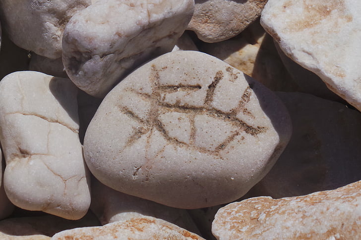 kamene, znaky, Označiť, ryhovaním, charakter steinzeichnung, steinzeichnung, symboly