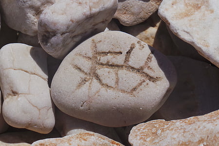 stenen, tekens, Mark, inkerven, teken steinzeichnung, steinzeichnung, symbolen