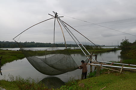 Ho yeni, agricole de scurgere, Thanh hoa, natura, Râul, apa, pescar