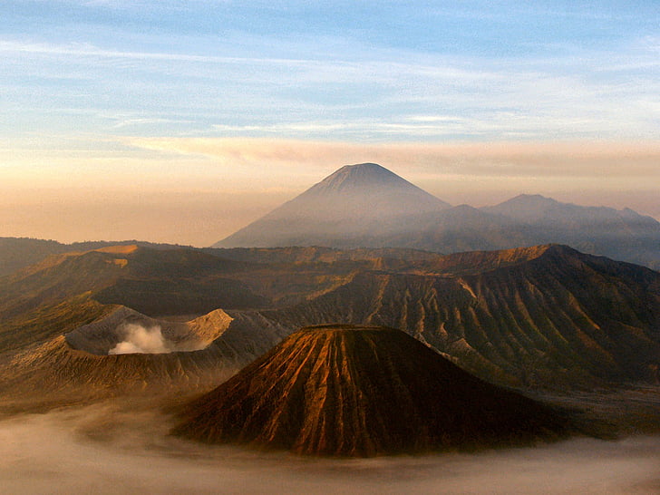 vulkaan, Java, Indonesië, Mount seremu, Mount merapi, Mount bromo, vulkanische