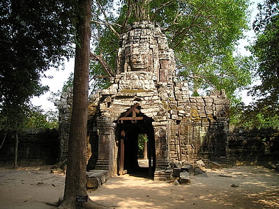 Angkor, Wat, Kambodscha, überwuchert, Dschungel, Tempel, Südosten