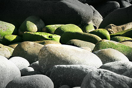 riesen, stones, rock, pebble, surf, sea, bank