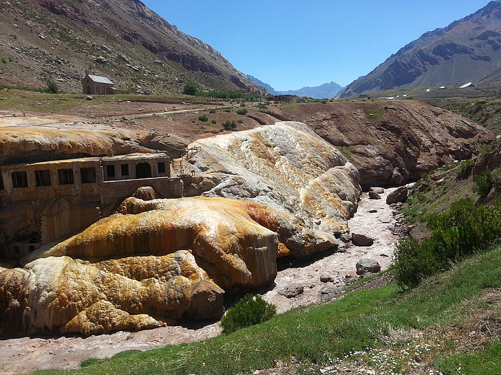 Puente inca de des, Aconcagua, naturaleza, montaña, azufre, piedra