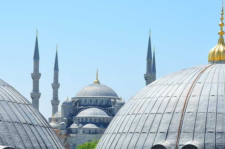 Blå moskén, Istanbul, Turkiet, moskén, arkitektur, monumentet, religiösa monument