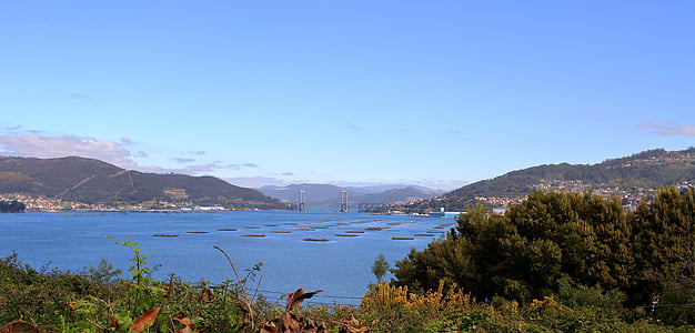 Ria de Vigon, Vao, bateas, Galicia, Espanja