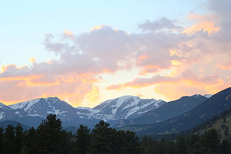 colorado, rocky mountain, sunset, mountain, scenics, mountain range, beauty in nature