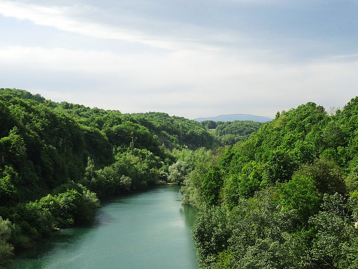 Landschaft, Kroatien, Fluss, Europa, im freien, Natur, Wald