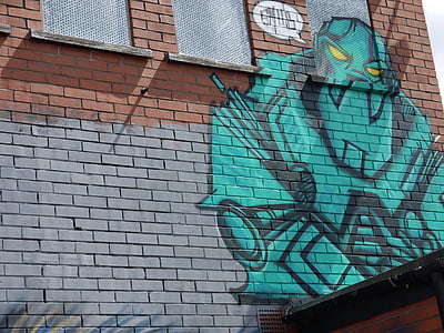 Street-art, Grafitti, Hintergrund, bunte, Farbe, künstlerische, cool
