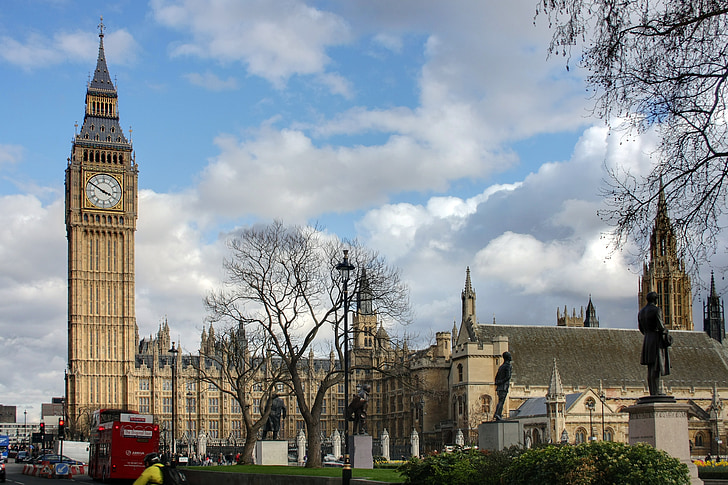 de Big ben, Parlement, Londen, stad, Theems, Engeland, Verenigd Koninkrijk