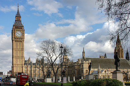 de Big ben, Parlement, Londen, stad, Theems, Engeland, Verenigd Koninkrijk