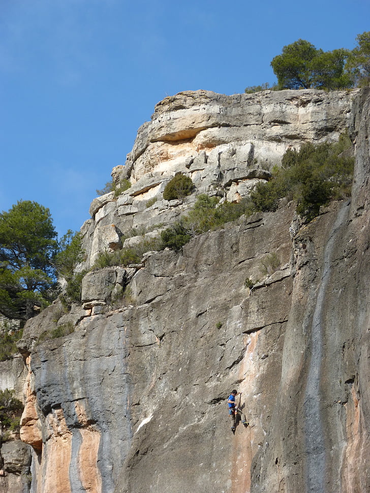 escaladarea, scalare, rock de perete, Siurana, alpinist