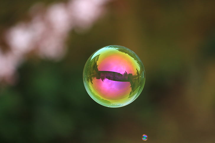 soap bubble, ball, float, soapy water
