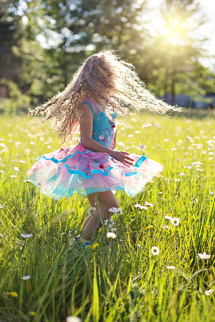 tari, gadis kecil, memutar-mutar, berputar, Ballerina, masa kanak-kanak, Bahagia