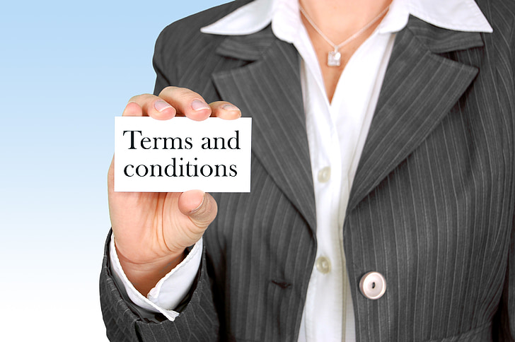conditions, period, contractual terms and conditions, terms of payment, woman, business, management