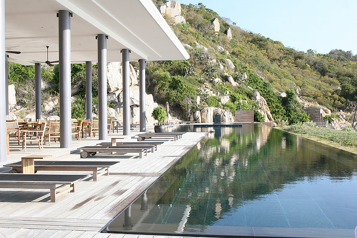 piscina exterior, Hotéis, o resort, a paisagem, descanso, férias de verão