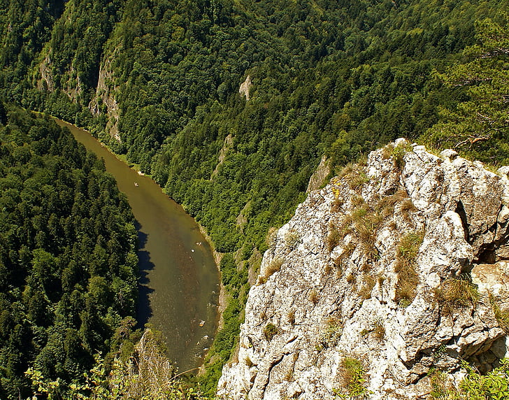 Pieniny, Sokolica, Dunajec, fiume, paesaggio, natura, In alto