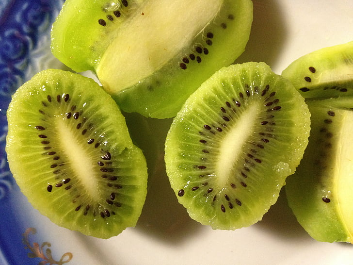 Kiwi, velsmagende, mad, frugt, appetitligt