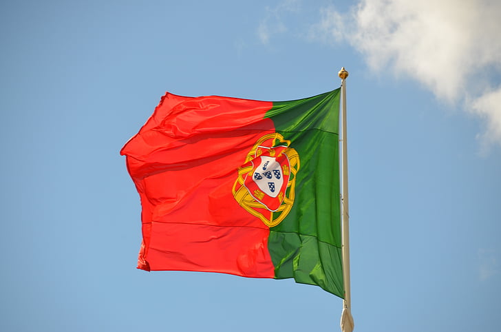 flag, Portugal, nationale farver, Portugal flag, europamester, symbol, vinker