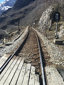 Flaam, chemin de fer, Norvège, montagne, chemin de fer, voie ferrée, transport
