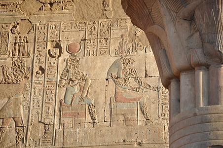 Египет, Храм, иероглифы, Фараон, египетский храм, путешествия, Статуя