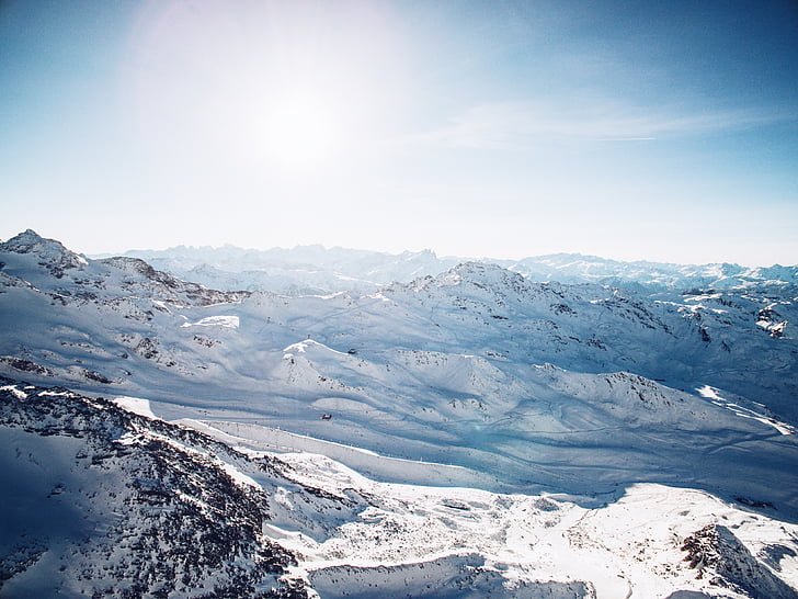 fred, Serra, muntanyes, neu, blanc, l'hivern