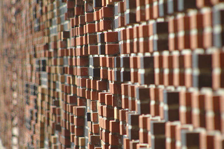 bricks, wall, mosaic, brick wall, pattern, backgrounds