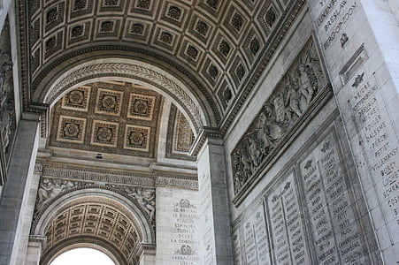 arco de triunfo, París, Francia, arquitectura, lugar famoso, Europa, arco del triunfo