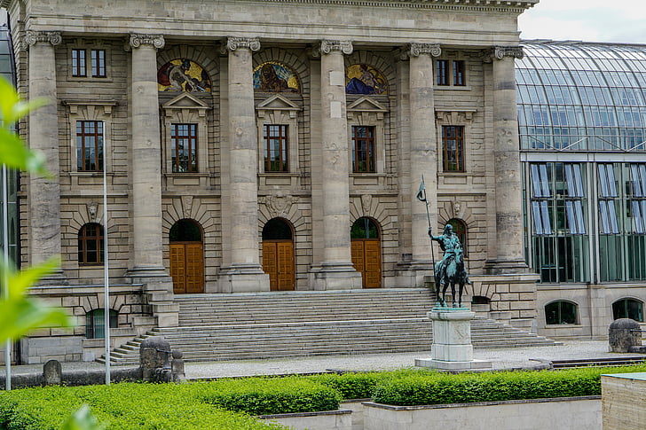 Munic, Parlament de l'estat, Baviera, clàssica, moderna, arquitectura, columnes
