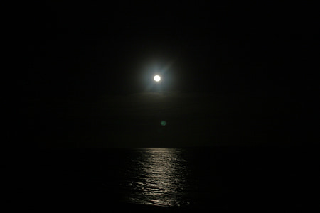 Hold, éjszaka, Hold éjszaka, romantika, telihold, Spanyolország, tenger