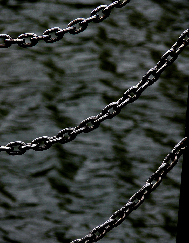 chains, sea, water, texture of sea, grey sea, force, bay of biscay