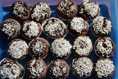 muffins, schokomuffins, delicious, confectionery, calories, treat, sweet