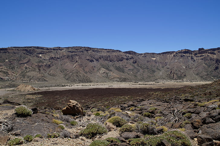 Tenerife, Národní park Teide, Národní park, měsíční krajina, počátkem léta, června, Kanárské ostrovy