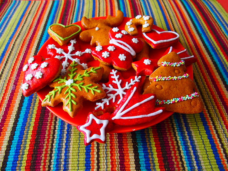 Christmas, biscuits de Noël, bonbons, pain d’épice, temps de Noël, le pain d’épice, pâte à tarte