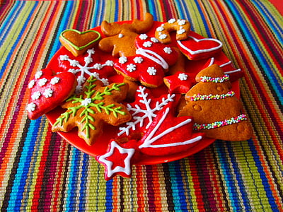 Ziemassvētki, Ziemassvētku cookies, saldumi, piparkūkas, Ziemassvētku laiks, piparkūkas, Konditoreja