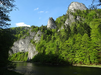 Pieniny, Polônia, natureza, montanhas, água, rocha