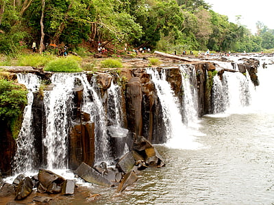 vattenfall, Falls, vatten, skogen, natursköna, Stream, vacker natur