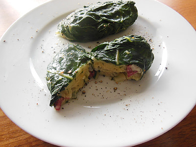 chard, bacon, cheese, specialty, capuns, delicious, court