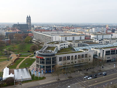 Magdeburg, Sachsen-anhalt, pemandangan, Outlook, Kota, kota tua, Dom