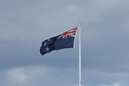 flag, new zealand, wind