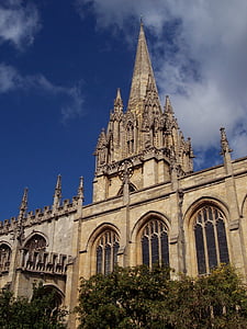 Oxford, Egyetem, Anglia, templom, székesegyház, építészet, gótikus stílusban