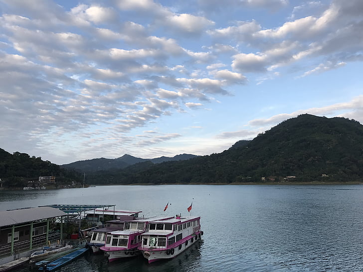 obalama rijeka, nebo, prirodni, krajolik, Shihmen rezervoara