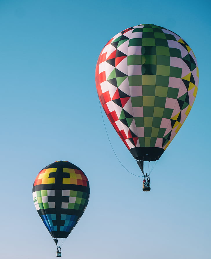 eventyr, ballonger, festivalen, fly, moro, ballonger, varmluftsballong