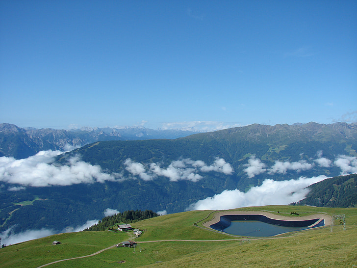 Lienz, bergsee, pegunungan, Gunung, alam, pemandangan, musim panas