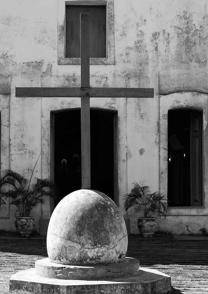 cruz, christianity, church, black And White, old, architecture