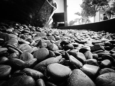 камъчета, камъни, рок, полиран, тъмно, Черно, blackandwhite